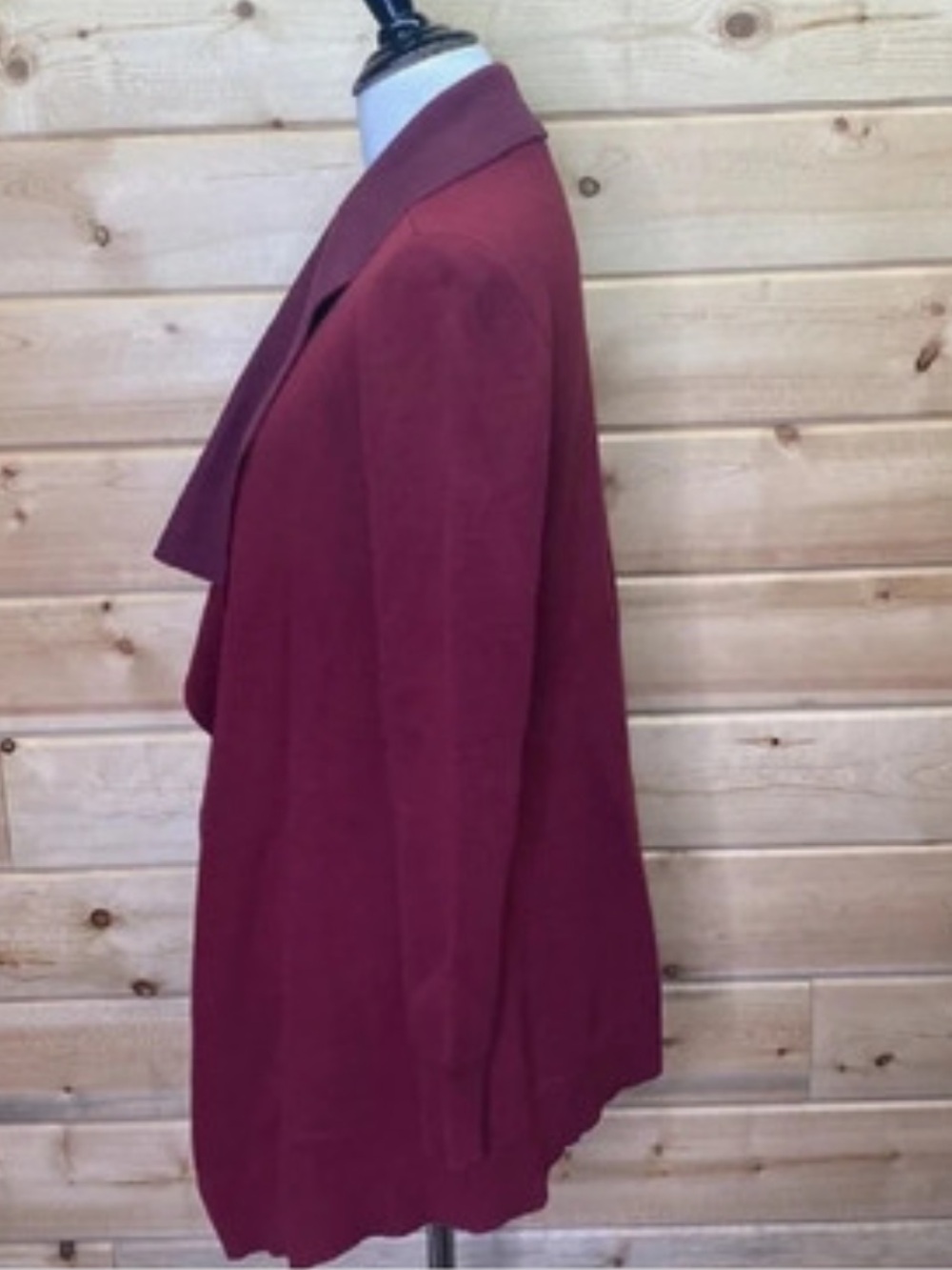 Cabi Two Tone Wine Colored Cardigan Medium